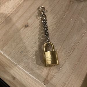 Louis Vuitton Padlock w/chain for purse charm or keychain